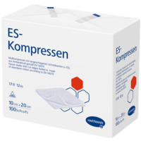 ES-KOMPRESSEN unsteril 10x20 cm 12fach