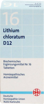 BIOCHEMIE DHU 16 Lithium chloratum D 12 Tabletten