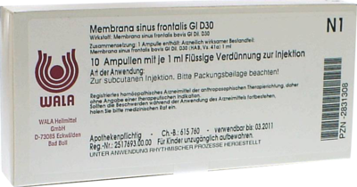 MEMBRANA sinus frontalis GL D 30 Ampullen