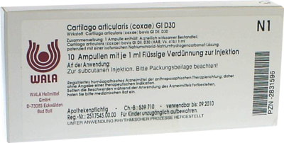 CARTILAGO articularis coxae GL D 30 Ampullen