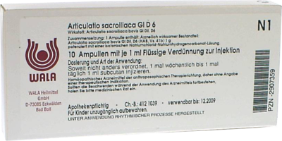 ARTICULATIO sacroiliaca GL D 6 Ampullen