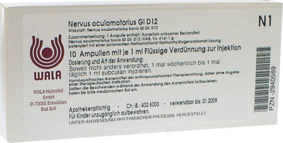 NERVUS OCULOMOTORIUS GL D 12 Ampullen