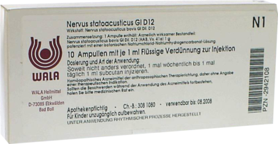 NERVUS STATOACUSTICUS GL D 12 Ampullen