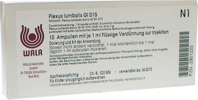PLEXUS LUMBALIS GL D 15 Ampullen