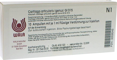 CARTILAGO articularis genus GL D 15 Ampullen