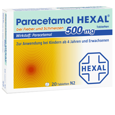 PARACETAMOL 500 mg HEXAL b.Fieber u.Schmerzen Tab.