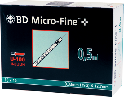 BD MICRO-FINE+ Insulinspr.0,5 ml U100 12,7 mm