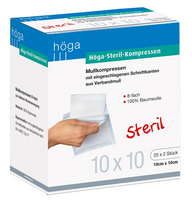 HÖGA-KOMPRESSEN 10x10 cm steril 8fach