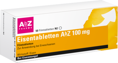 EISENTABLETTEN AbZ 100 mg Filmtabletten - Schlossapo.de