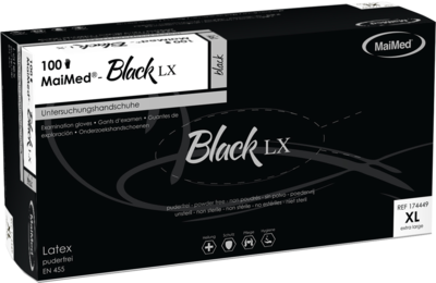 BLACK LX PF Unt.Handsch.unsteril Latex Gr.XL