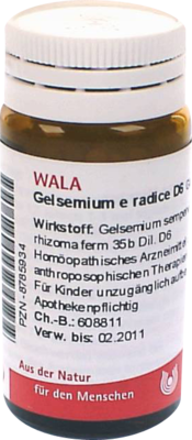 GELSEMIUM E radice D 6 Globuli