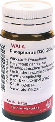 PHOSPHORUS D 30 Globuli
