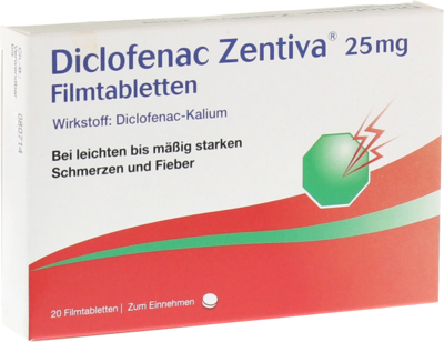 DICLOFENAC Zentiva 25 mg Filmtabletten