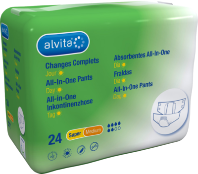 ALVITA All-in-One Inkontinenzhose super medium Tag