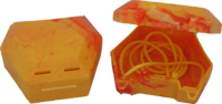 ZAHNSPANGENBOX mit Kordel gelb/rot