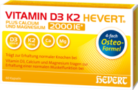 VITAMIN D3 K2 Hevert plus Ca Mg 2000 IE/2 Kapseln
