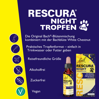 BACHBLÜTEN Original Rescura Night Pets Tro.alk.fr.