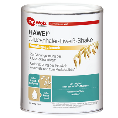 HAWEI Glucanhafer-Eiweiß-Shake Vanillegeschm.Pulv.