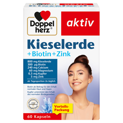 DOPPELHERZ Kieselerde+Biotin+Zink Kapseln