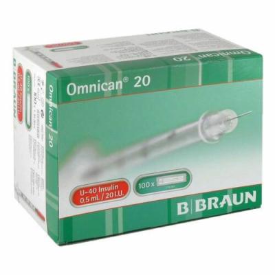 OMNICAN Insulinspr.0,5 ml U40 m.Kan.0,30x8 mm ein.