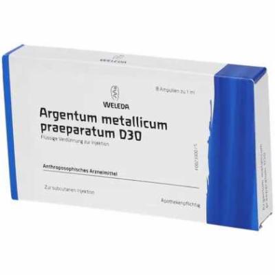 ARGENTUM METALLICUM praeparatum D 30 Ampullen