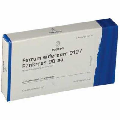 FERRUM SIDEREUM D 10/Pankreas D 6 aa Ampullen