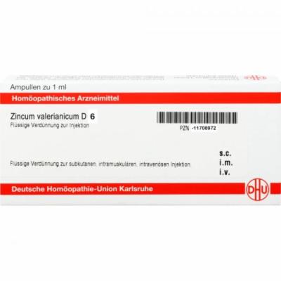 ZINCUM VALERIANICUM D 6 Ampullen