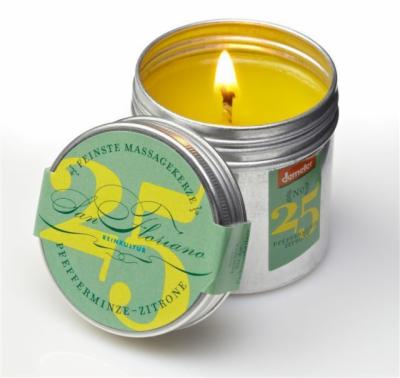 MASSAGEKERZE Nr.25 Pfefferminze-Zitrone