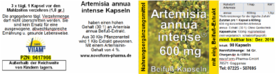 ARTEMISIA ANIMAL intense 600 mg Kapseln vet.