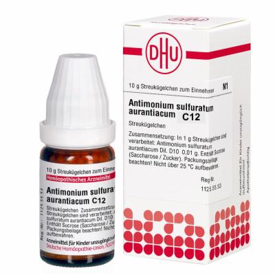 ANTIMONIUM SULFURATUM aurantiacum C 12 Globuli