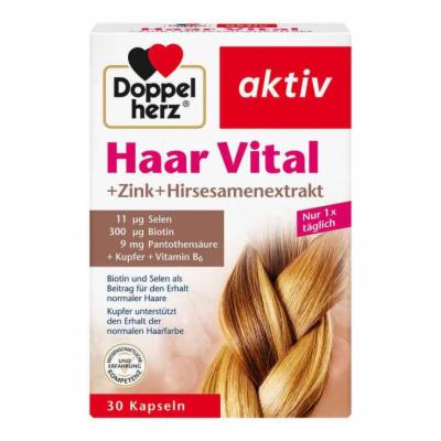 DOPPELHERZ Haar Vital+Zink+Hirse Kapseln