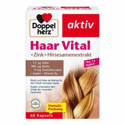 DOPPELHERZ Haar Vital+Zink+Hirse Kapseln