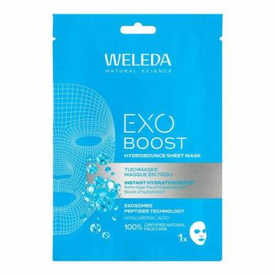 WELEDA Exo Boost Hydrobounce Tuchmaske Feuchtigk.